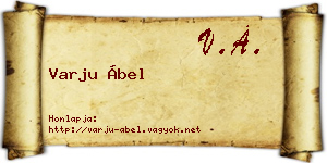 Varju Ábel névjegykártya