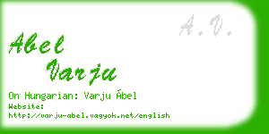 abel varju business card