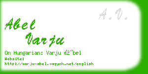 abel varju business card